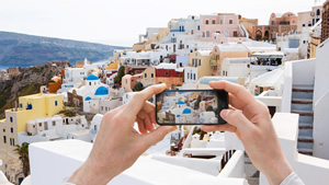 Urlaub auf Santorin ohne Smartphone kaum noch denkbar